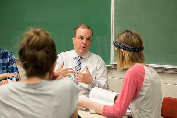English instructor Eric d'Evegnee teaches Fundamentals of Literary Interpretation.