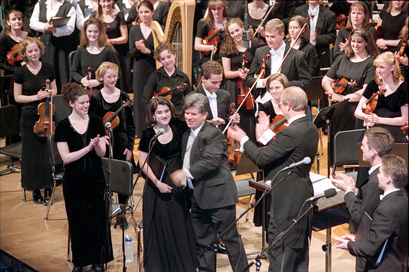 1999 Sacred Music Performance in the Snow Barrus Concert Hall. Commissioned composition by Merrill Jenson. Featuring Ricks College Symphony Orchestra, Collegiate Singers, and Concert Chorale with LDS