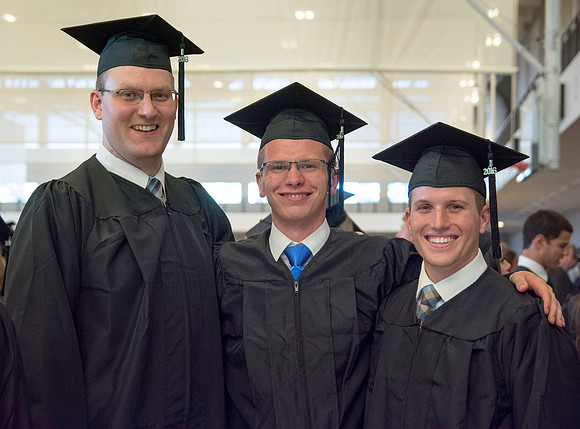 Graduates before the commencement ceremony.