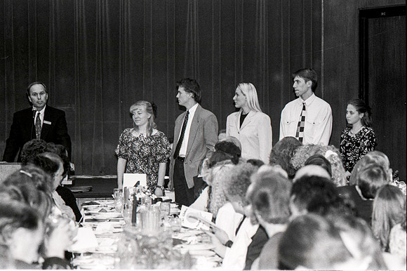 The Business Department holds an Awards Banquet. March 1995.