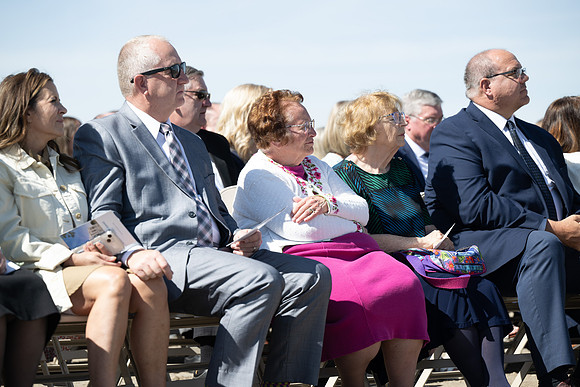 Teton River Temple Groundbreaking ceremony on a beautiful clear morning in North Rexburg, Idaho.