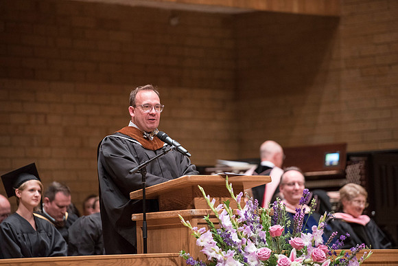 Students of Brigham Young University-Idaho at graduation of the Spring 2016 semester. Photo by Ryan Chase.