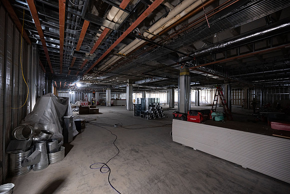 Construction progress for the David O McKay Library