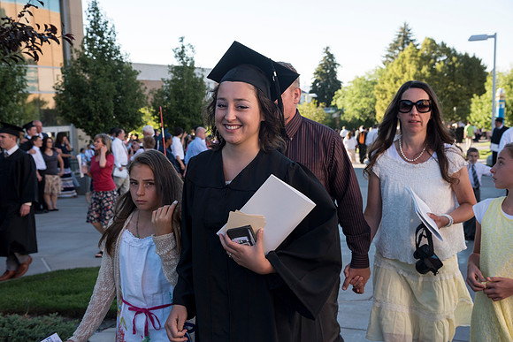 Students of Brigham Young University-Idaho at graduation of the Spring 2016 semester. Photo by Ryan Chase.