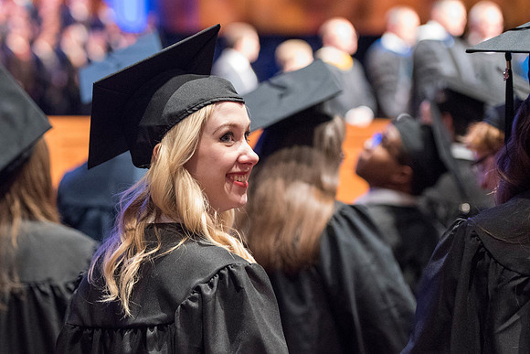 Graduates of Brigham Young University-Idaho at Convocation ceremony of the Spring 2016 semester. Photo by Ryan Chase.
