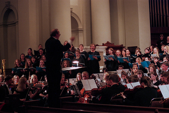 Ricks College Sacred Music Series: The Passion and The Promise of our Lord Jesus Christ. Premiere performance of a newly commissioned oratorio by Daniel E. Gawthrop with R. Kevin Call as the conductor