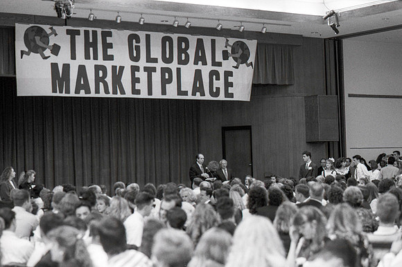The Business Department holds an Awards Banquet. March 1995.
