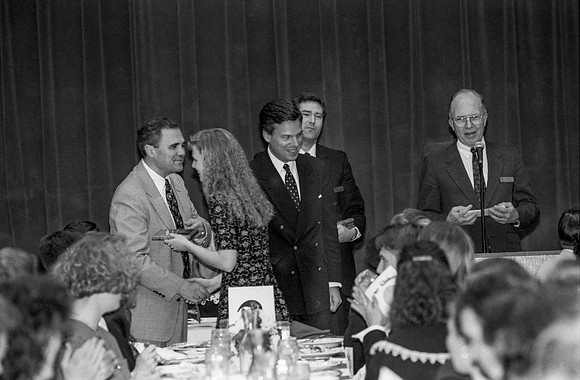 The Business Department holds an Awards Banquet. March 1995.