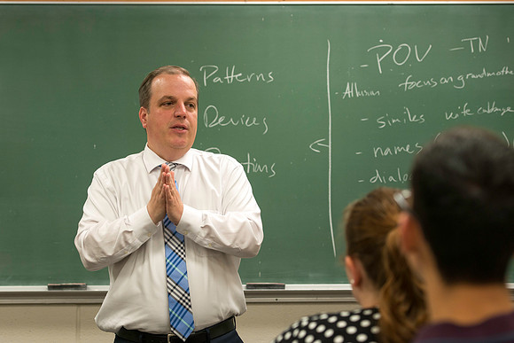 English instructor Eric d'Evegnee teaches Fundamentals of Literary Interpretation.
