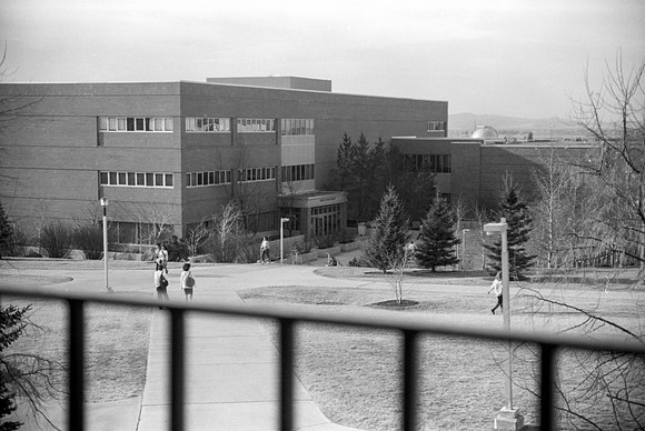 A view of the David O. McKay Library on Campus