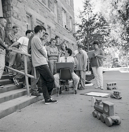 Art Class in front of the Jacob Spori Building.