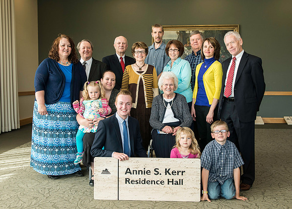 A memorial for the girl's dorms which have served housing well for 50 plus years. Edna Ricks Hall, Annie Kerr Hall, Sarah Barnes Hall and Virginia Perkins Hall will be removed this summer. Families we