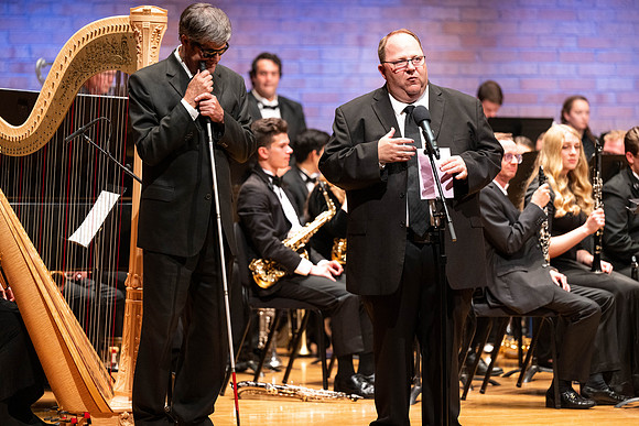 A retirement concert and reception for Diane Soelberg the director of the Symphony Band.