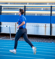 Faculty and community members of BYUI at Speed and Agility triathlete trannings at the stadium.