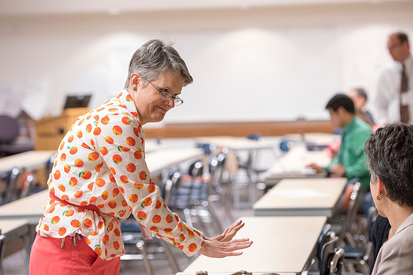 Faculty members come together in preparation of the new school year.