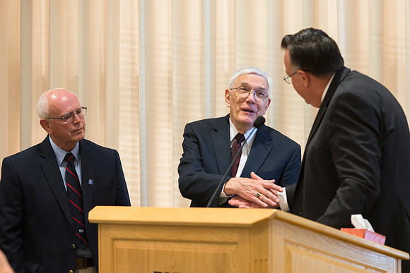 The Emeritus Breakfast and 50 Year Reunion was held where LaMar Barrus Received the Alumni Award of Excellence.