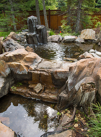 Water features in the Ricks Horticulture Gardens create a place of peace and tranquility.
