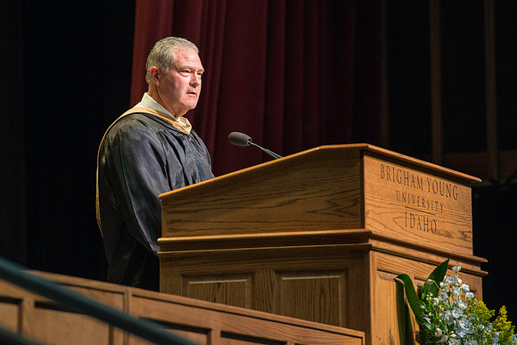 BYU-Idaho graduation. Convocation for the Colllege of Business and Communication. Keith Patterson, Associate Dean