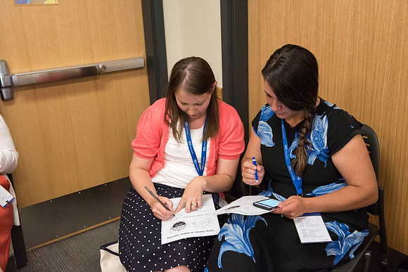 Faculty participate in breakout sessions as part of the Online Learning & Teaching Conference.