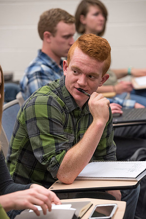 Students working with each other in the Foundations of the Restoration course on campus.