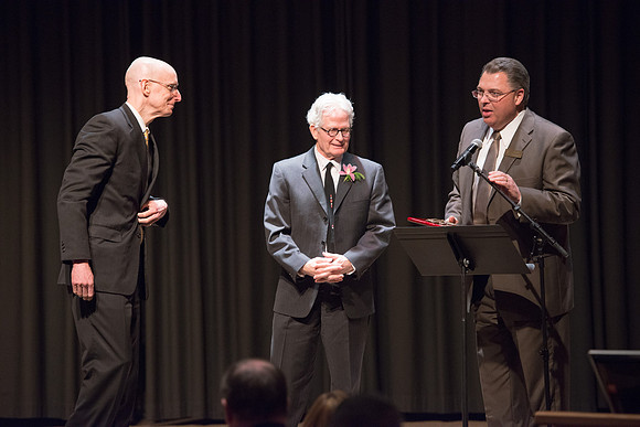 An "Evening Of Honors" recognizing Rodger Sorensen with the Eliza R. Snow Award for his contribution to the Arts. Rodger has taught and directed Theater for 42 years, first at the college of Eastern U