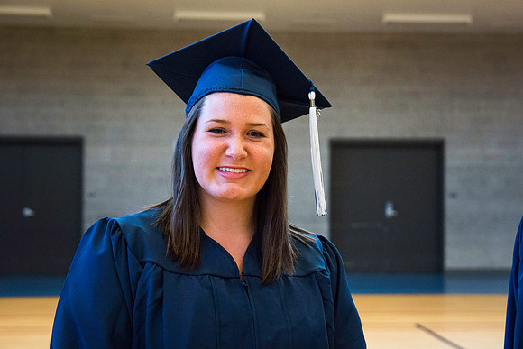 Graduates before the commencement ceremony.