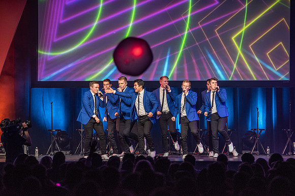 Vocal Point performs during Power to Become, held in the Hart Auditorium.