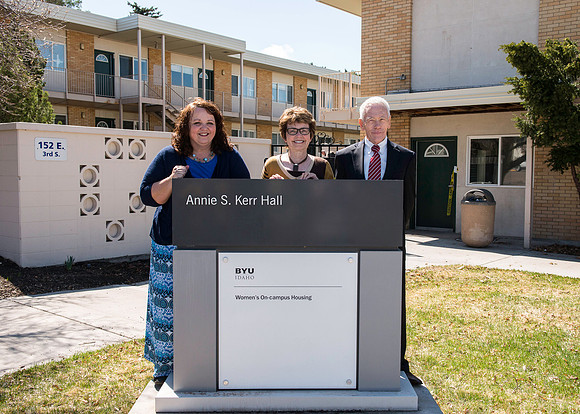A memorial for the girl's dorms which have served housing well for 50 plus years. Edna Ricks Hall, Annie Kerr Hall, Sarah Barnes Hall and Virginia Perkins Hall will be removed this summer. Families we