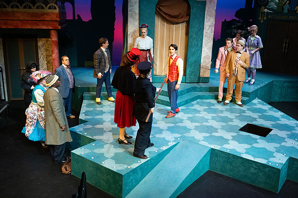 Dress rehearsal for Theater production, Comedy of Errors.