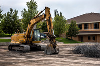 The tennis courts, located on the east side of campus, are being torn down.