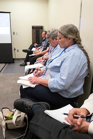Faculty participate in breakout sessions as part of the Online Learning & Teaching Conference.