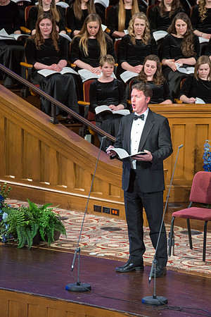 Performers of Brigham Young University - Idaho perform Robert Cundick's 'The Redeemer' at the tabernacle in Temple Square. Photo by Ryan Chase.