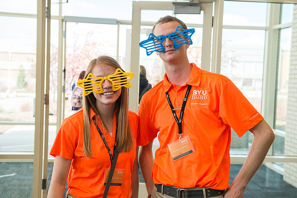 Students Volunteer through "Student Support" to help and serve incoming Freshman during new student orientation.