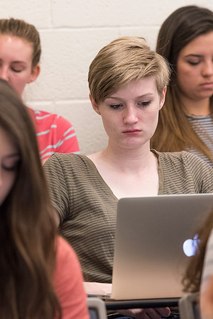 Students working with each other in the Foundations of the Restoration course on campus.