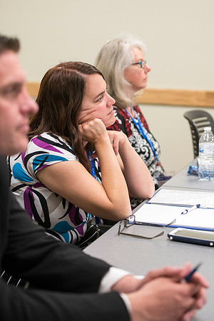 Faculty participate in breakout sessions as part of the Online Learning & Teaching Conference.