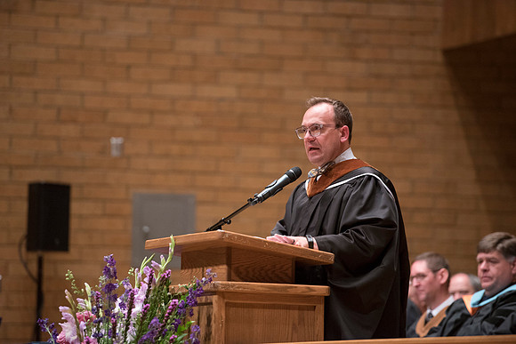 Students of Brigham Young University-Idaho at graduation of the Spring 2016 semester. Photo by Ryan Chase.