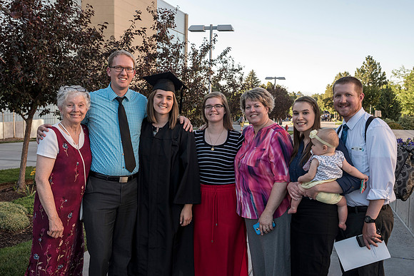 Students of Brigham Young University-Idaho at graduation of the Spring 2016 semester. Photo by Ryan Chase.