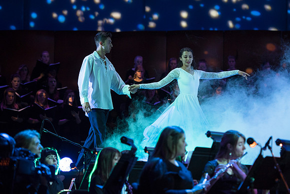 BYU-Idaho Center Stage had their annual Patriots and Pioneers concert July 9 with George Dyer as their soloist.