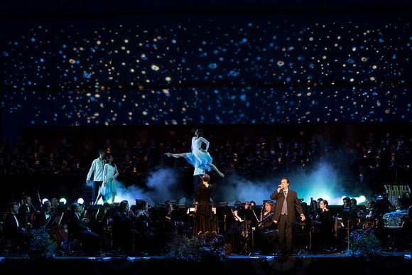 BYU-Idaho Center Stage had their annual Patriots and Pioneers concert July 9 with George Dyer as their soloist.