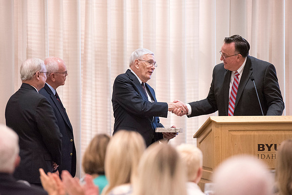 The Emeritus Breakfast and 50 Year Reunion was held where LaMar Barrus Received the Alumni Award of Excellence.