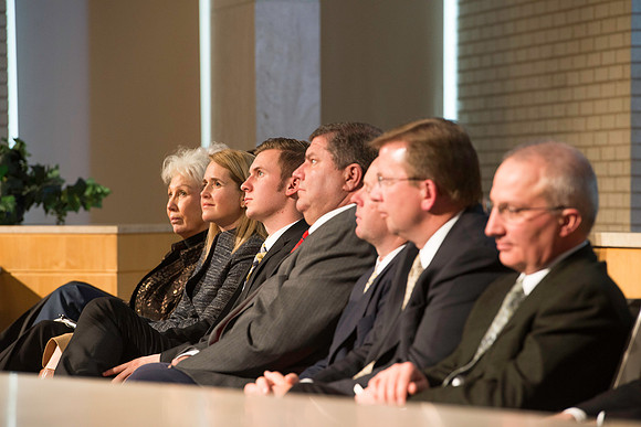 Parents meet with President and Sister Gilbert along with others members of the Executive Office during a Q&A.