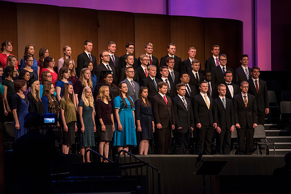 Students of Brigham Young University-Idaho at graduation of the Spring 2016 semester. Photo by Ryan Chase.