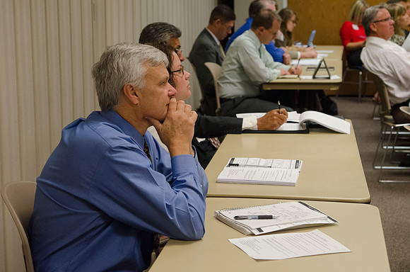 Faculty &amp; Staff attending classes held at faculty meeting Fall 2013