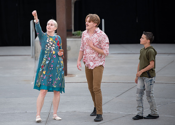 "Pan" performed by SALT Contemporary Dance, BYU-I, and the local community in the McKay library quad.
