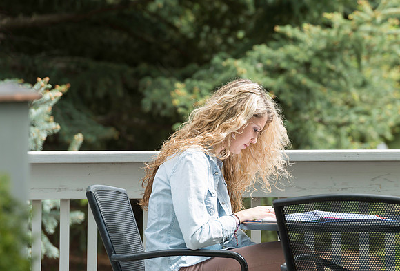 Quiet study place in the Gardens.