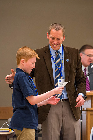 Preston Wilde is awarded third place at the Idaho State Geography Bee hosted by National Geographic and Brigham Young University-Idaho.