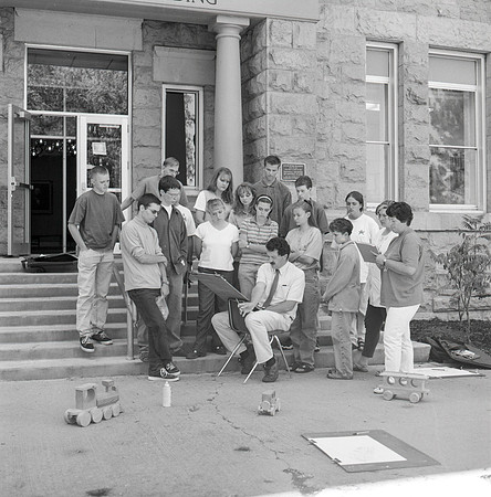 Art Class in front of the Jacob Spori Building.