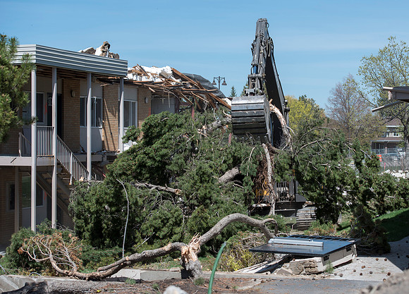 The Ricks Dormitories are being torn down for a new parking lot on campus.