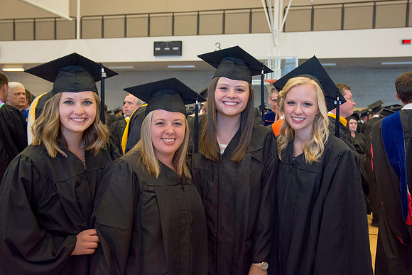 Graduates before the commencement ceremony.