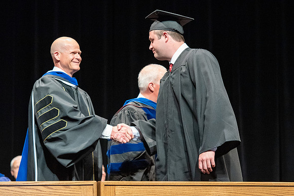 Graduates during convocation of the College of Physical Sciences and Engineering.